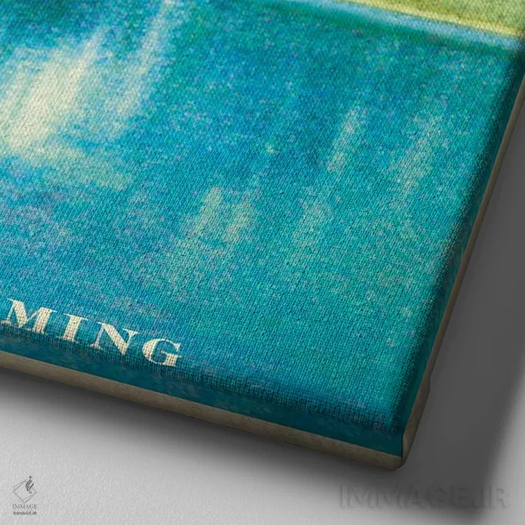 تابلو پارک ملی گراند تتون اثر سَتردی ایونینگ پُست (مجله و برند هنری آمریکایی) - نمای نزدیک بافت بوم