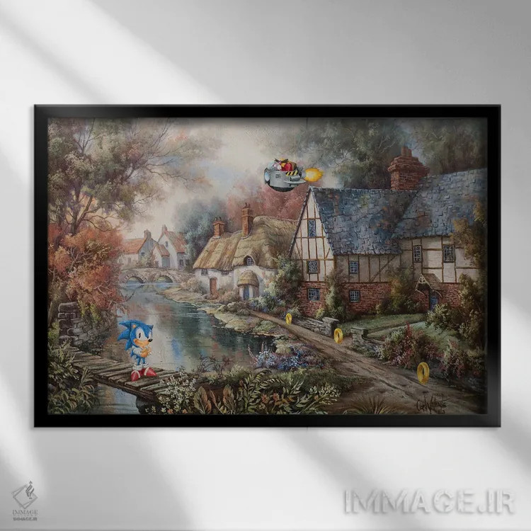 تابلو سرعت صوتی (سونیک) اثر کورتنی هیرشه - نمای قابدار مشکی