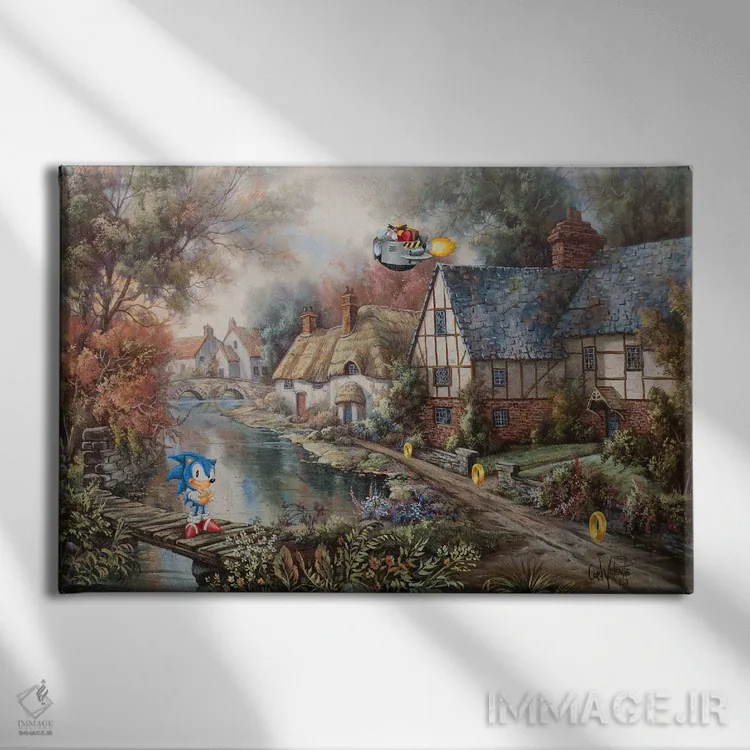 تابلو سرعت صوتی (سونیک) اثر کورتنی هیرشه - نمای روبهرو روی دیوار