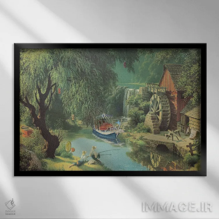 تابلو تجسم ناب اثر کورتنی هیرشه - نمای قابدار مشکی