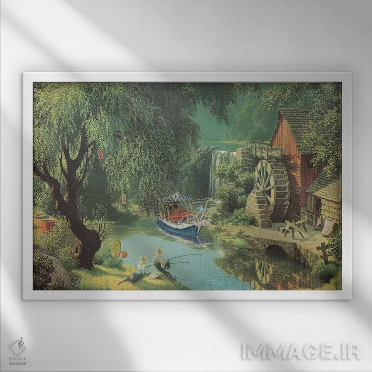 تابلو تجسم ناب اثر کورتنی هیرشه - نمای قابدار سفید