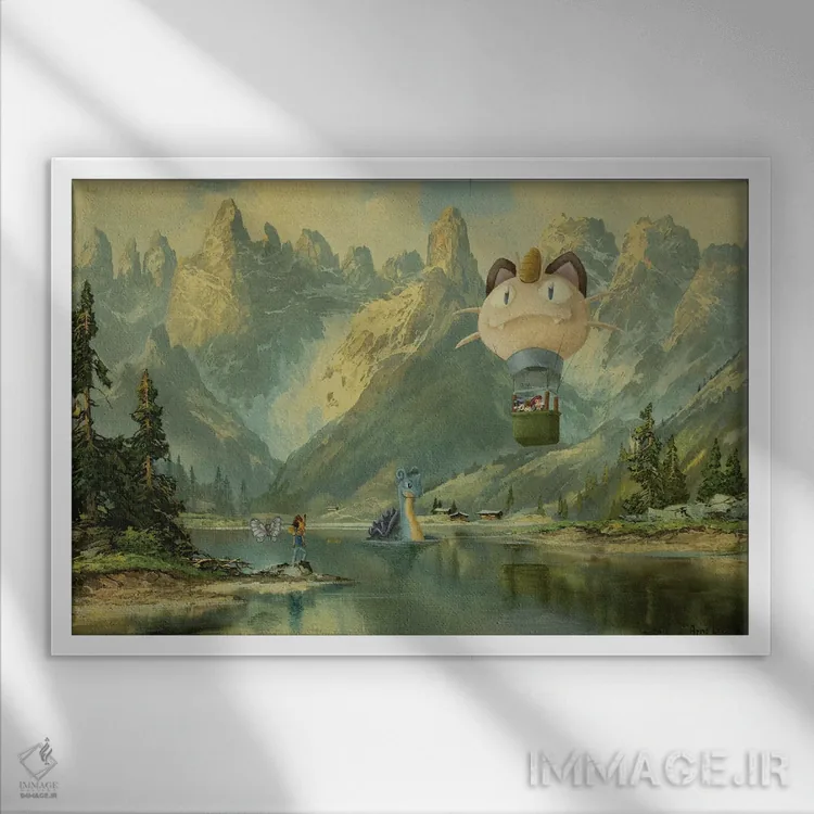 تابلو آمادهٔ دردسر باش اثر کورتنی هیرشه - نمای قابدار سفید