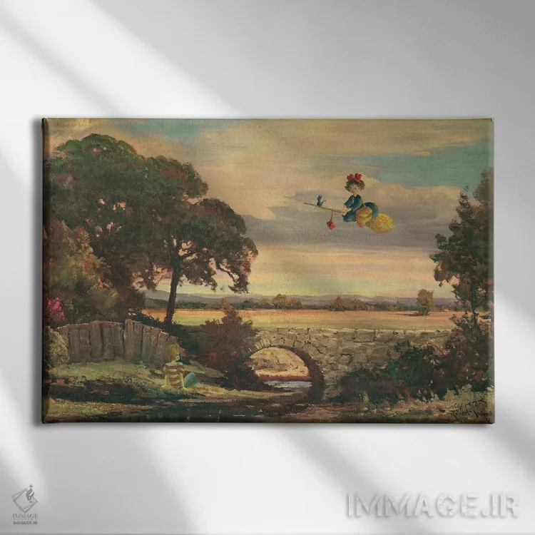 تابلو هنر پرواز اثر کورتنی هیرشه - نمای روبهرو روی دیوار