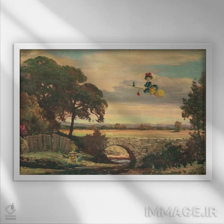 تابلو هنر پرواز اثر کورتنی هیرشه - نمای قابدار سفید