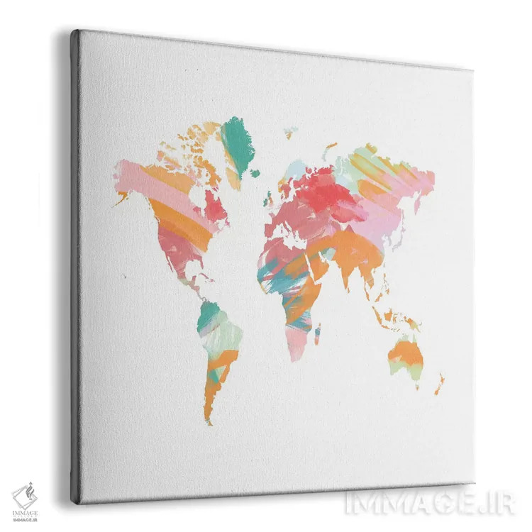 تابلو نقشهٔ جهان هنرمند اثر چلسیا ویکتوریا - نمای پرسپکتیو محصول