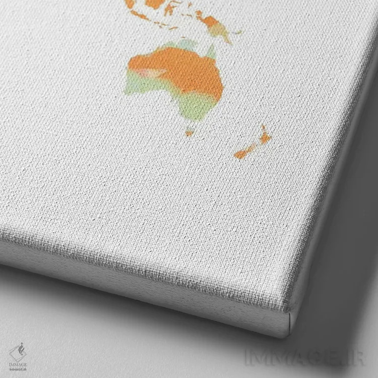 تابلو نقشهٔ جهان هنرمند اثر چلسیا ویکتوریا - نمای نزدیک بافت بوم