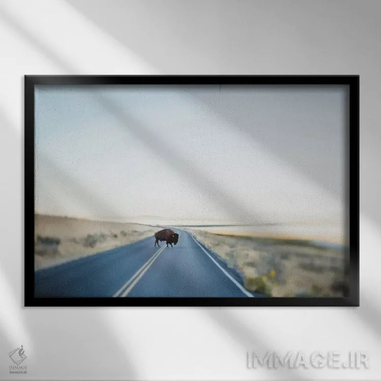 تابلو عابری پیاده (با معنای مثبت) اثر چلسیا ویکتوریا - نمای قابدار مشکی