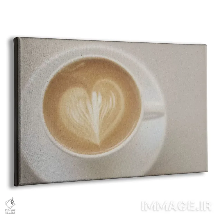 تابلو یک عشق لاته (نوشیدنی قهوه) اثر چلسیا ویکتوریا - نمای پرسپکتیو محصول