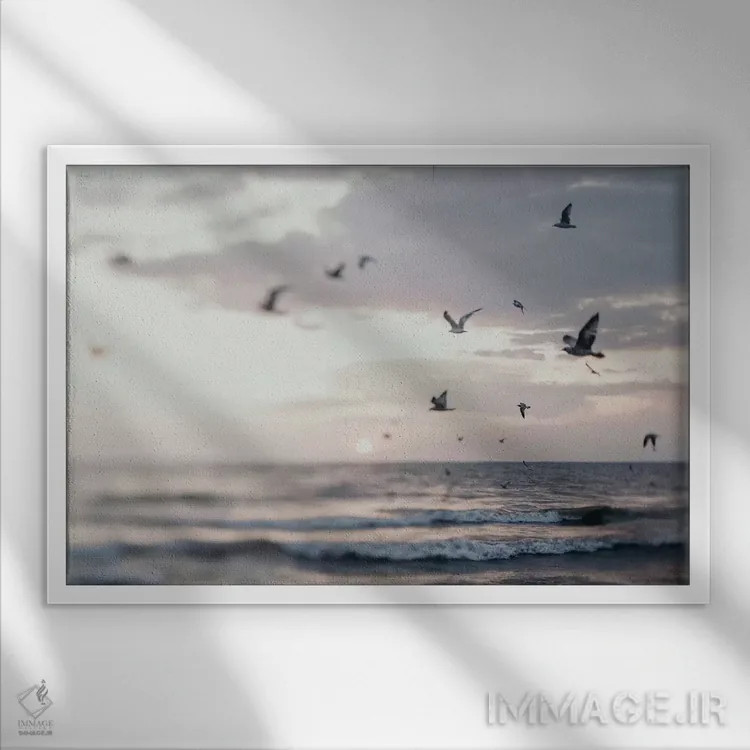 تابلو فراتر از دریا اثر چلسیا ویکتوریا - نمای قابدار سفید