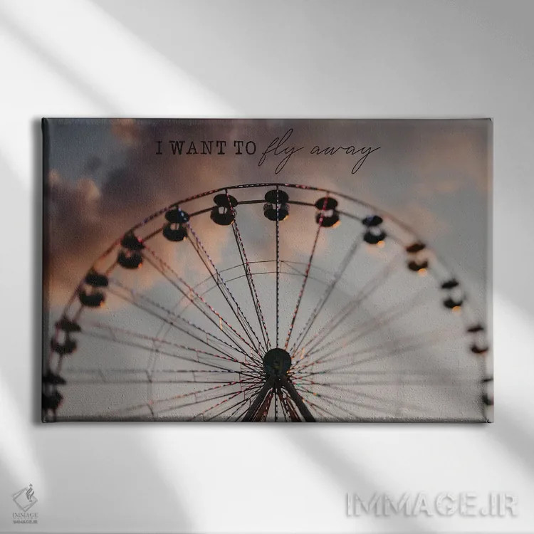 تابلو میخواهم پرواز کنم اثر چلسیا ویکتوریا - نمای روبهرو روی دیوار