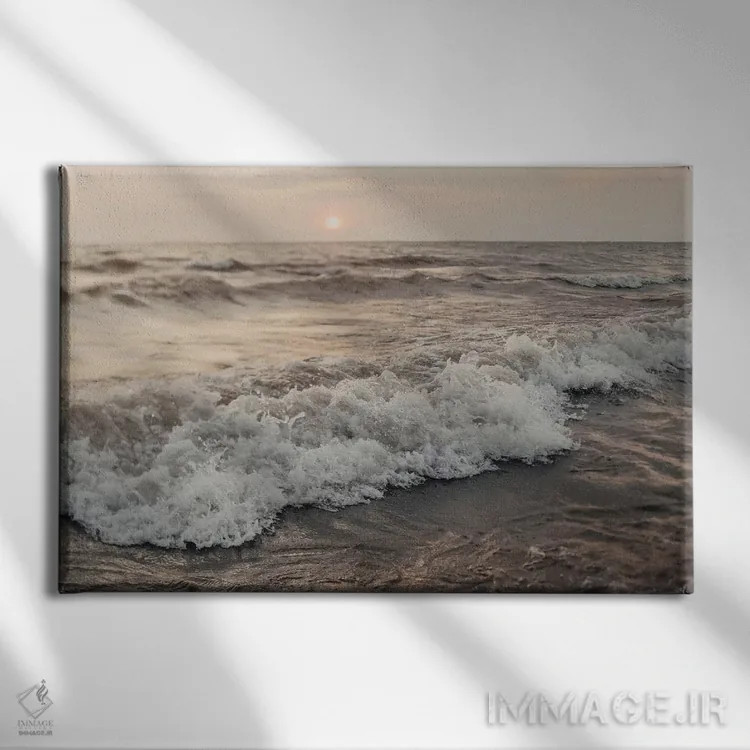 تابلو امواج اثر چلسیا ویکتوریا - نمای روبهرو روی دیوار