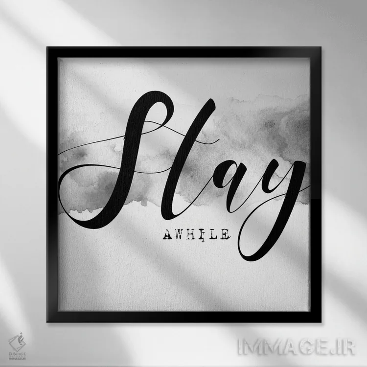 تابلو کمی بمان اثر چلسیا ویکتوریا - نمای قابدار مشکی