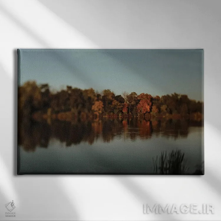 تابلو انعکاسهای پاییزی اثر چلسیا ویکتوریا - نمای روبهرو روی دیوار