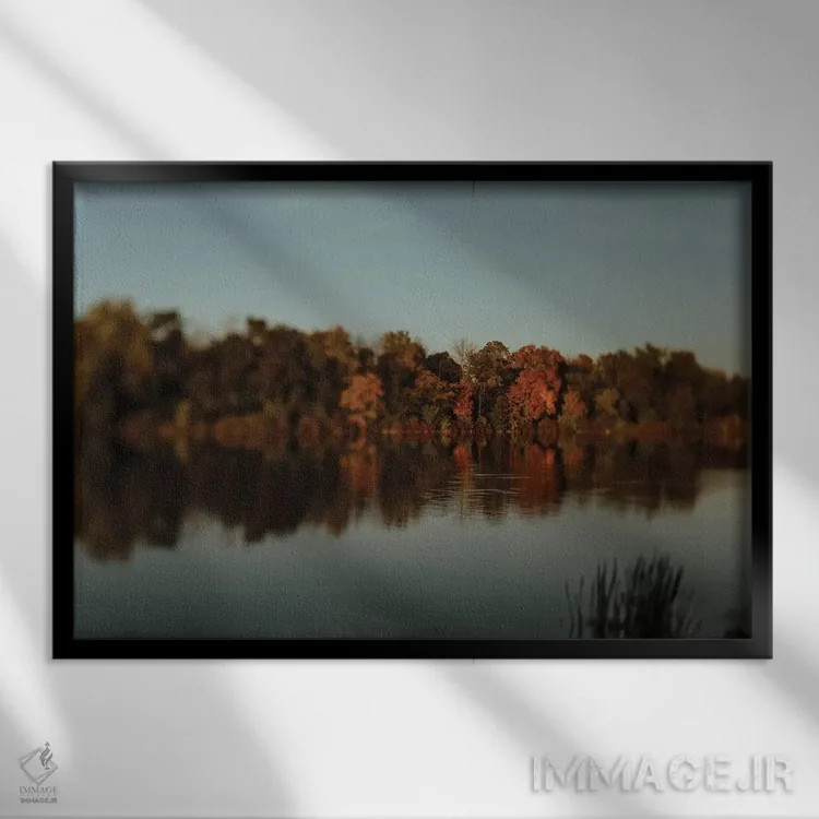 تابلو انعکاسهای پاییزی اثر چلسیا ویکتوریا - نمای قابدار مشکی