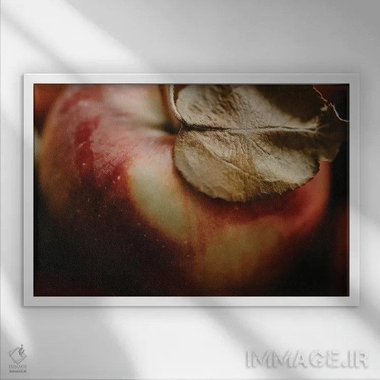 تابلو سیب تازه اثر چلسیا ویکتوریا - نمای قابدار سفید