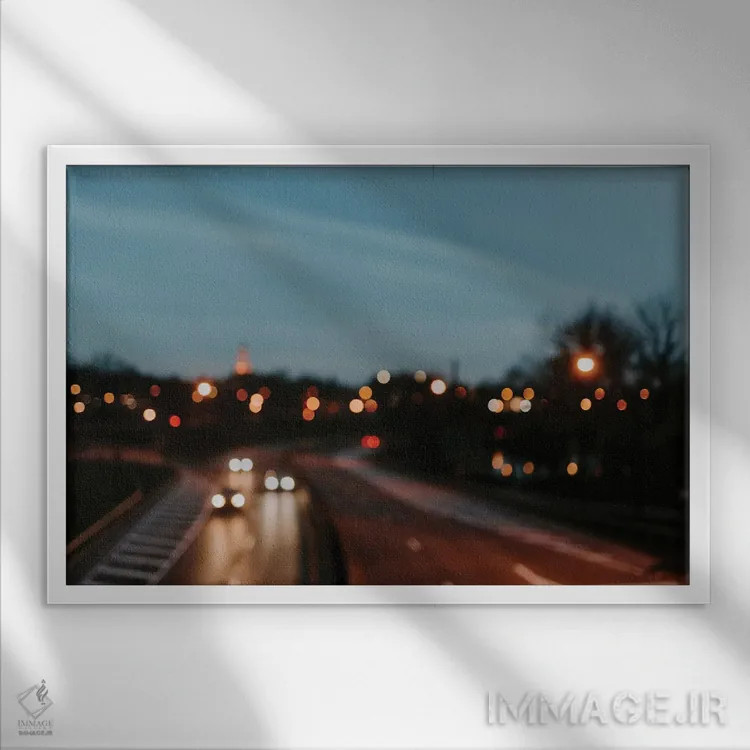تابلو عشق ترافیکی اثر چلسیا ویکتوریا - نمای قابدار سفید