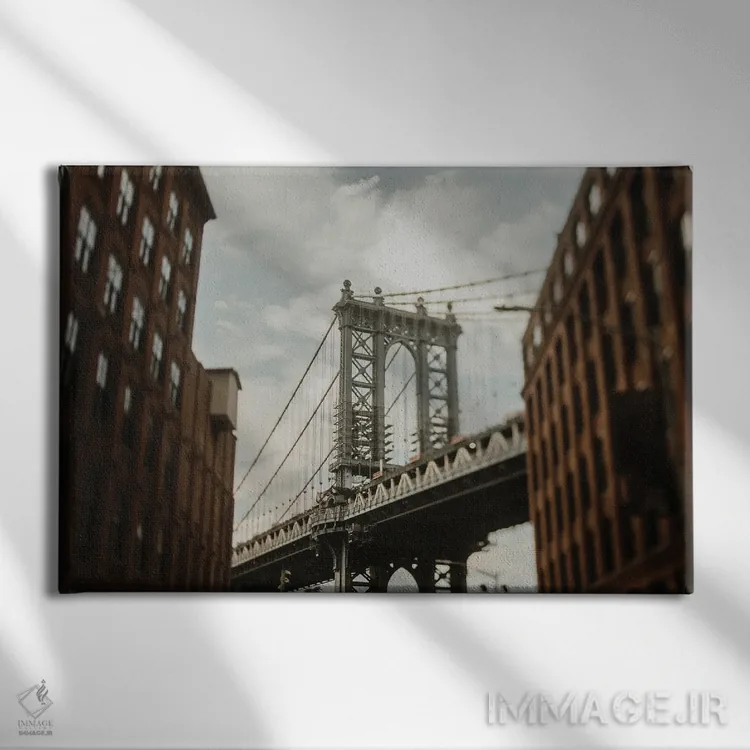 تابلو دامبو (محلهای در بروکلین نیویورک) اثر چلسیا ویکتوریا - نمای روبهرو روی دیوار