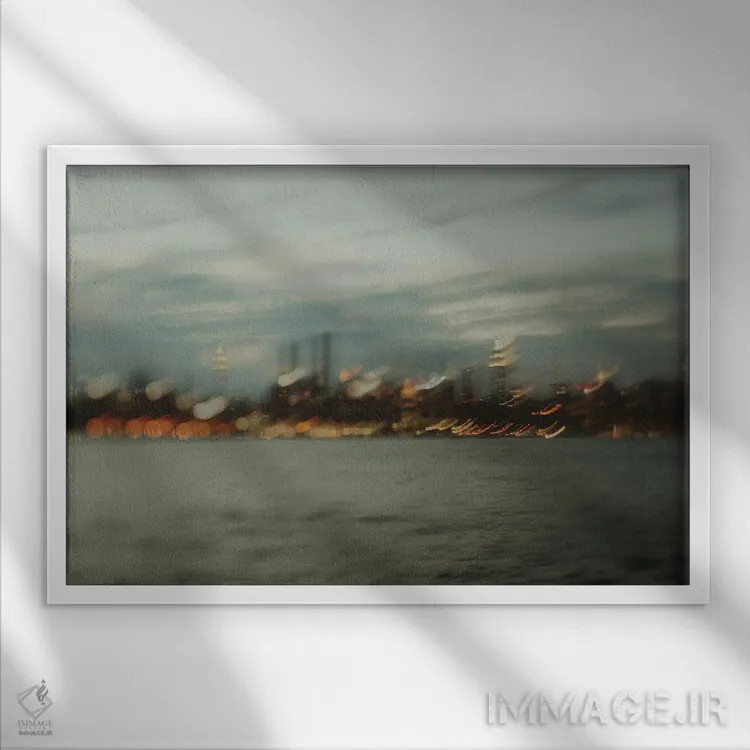 تابلو محوشدگی نیویورک اثر چلسیا ویکتوریا - نمای قابدار سفید