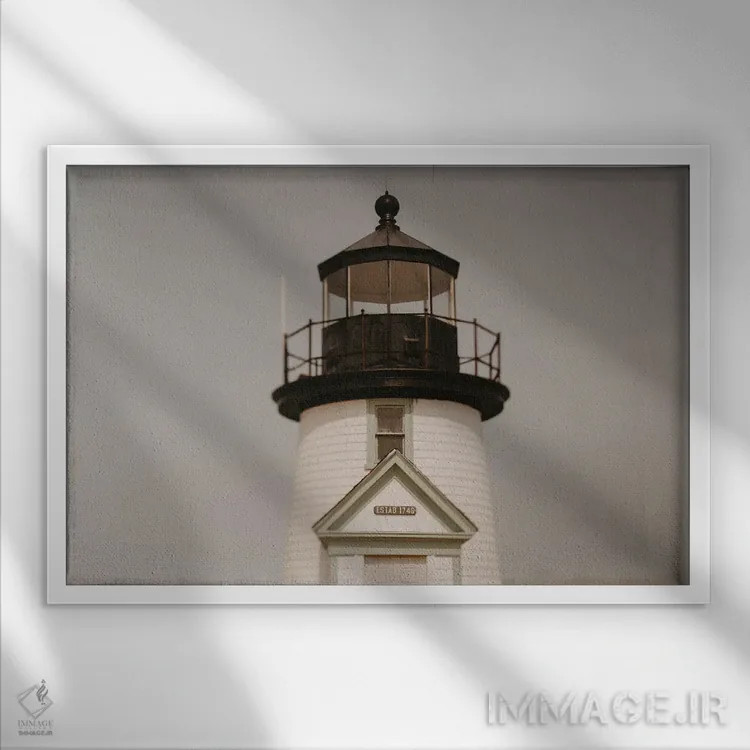 تابلو فانوس دریایی نانتاکت اثر چلسیا ویکتوریا - نمای قابدار سفید