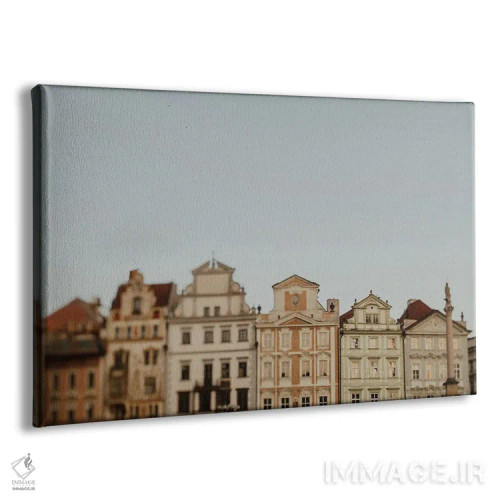 تابلو خانههای میدان مرکزی پراگ اثر چلسیا ویکتوریا - نمای پرسپکتیو محصول