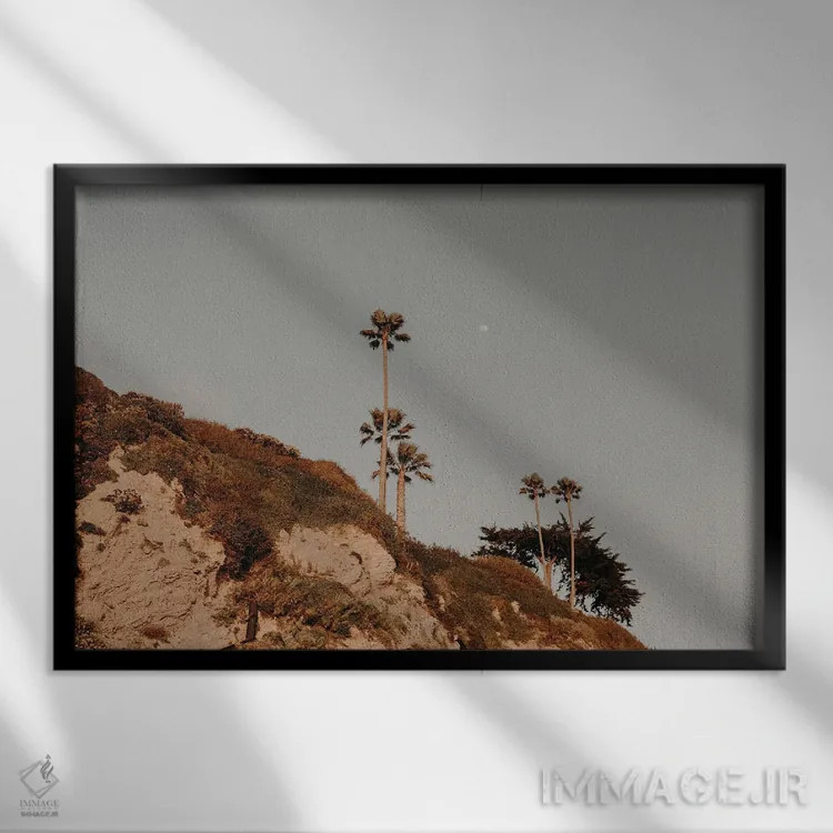 تابلو طلوع مالیبو اثر چلسیا ویکتوریا - نمای قابدار مشکی