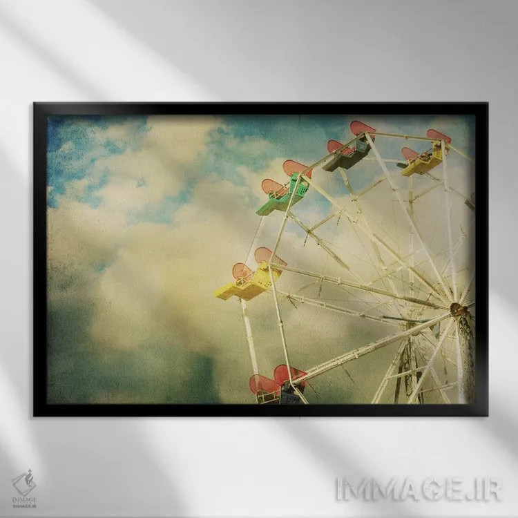 تابلو میچرخیم دور هم اثر چلسیا ویکتوریا - نمای قابدار مشکی