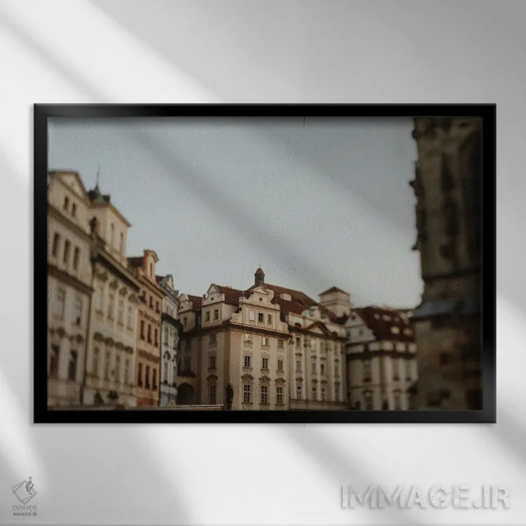 تابلو مسیر پراگ اثر چلسیا ویکتوریا - نمای قابدار مشکی