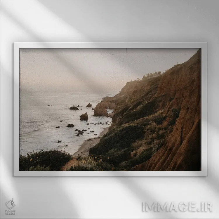 تابلو ساحل ال ماتادور اثر چلسیا ویکتوریا - نمای قابدار سفید