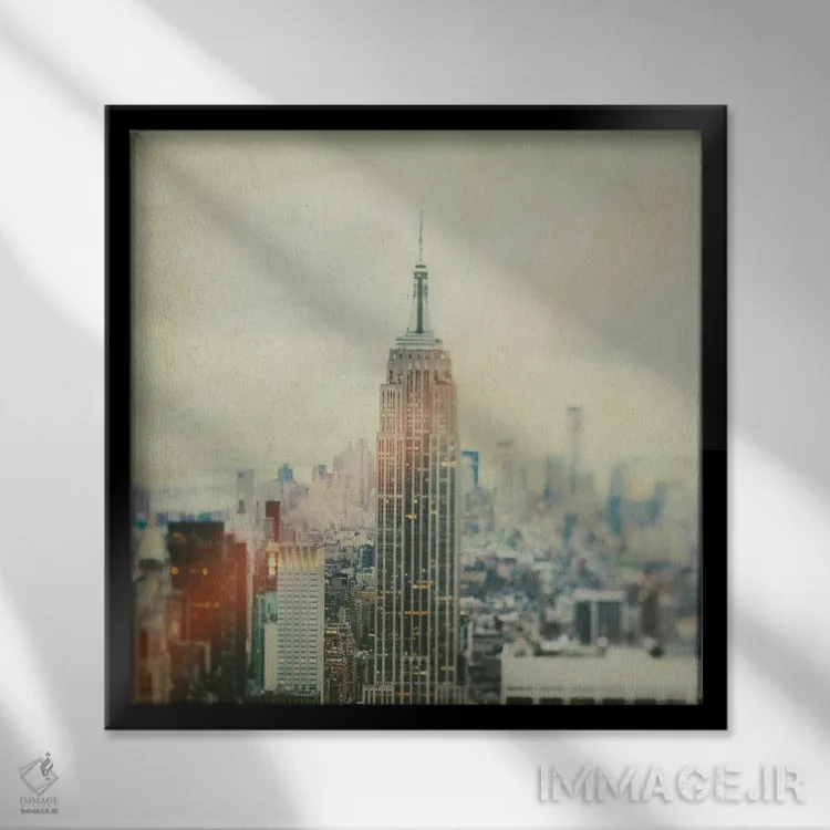 تابلو نیویورک قدیمی اثر چلسیا ویکتوریا - نمای قابدار مشکی
