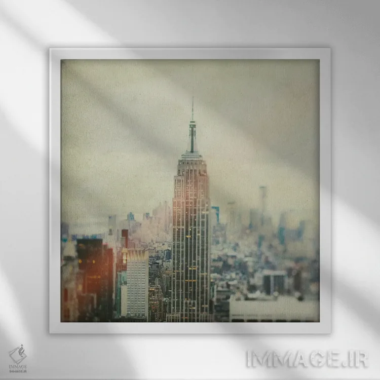 تابلو نیویورک قدیمی اثر چلسیا ویکتوریا - نمای قابدار سفید