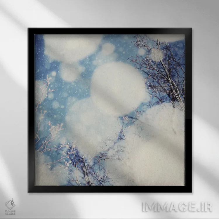 تابلو برف ۳ اثر چلسیا ویکتوریا - نمای قابدار مشکی