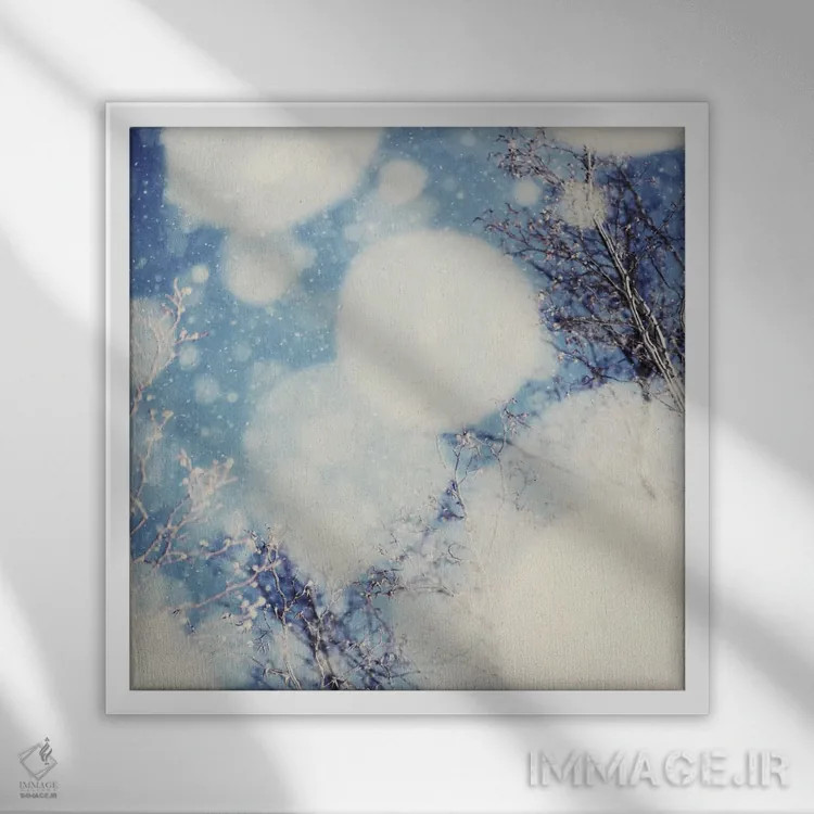تابلو برف ۳ اثر چلسیا ویکتوریا - نمای قابدار سفید