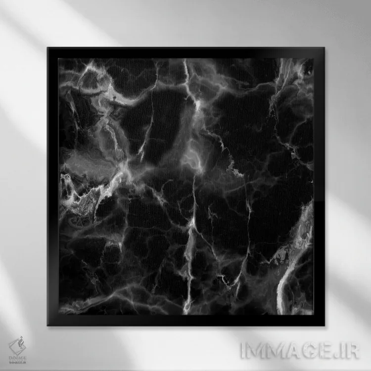 تابلو مرمر سیاه اثر چلسیا ویکتوریا - نمای قابدار مشکی