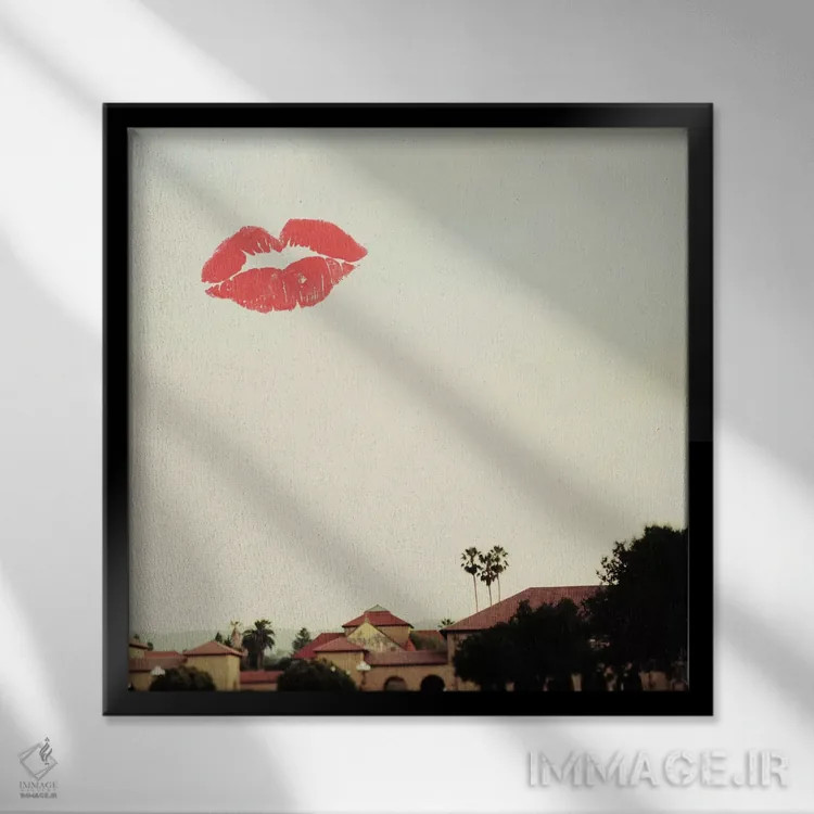 تابلو عشق کالیفرنیا اثر چلسیا ویکتوریا - نمای قابدار مشکی