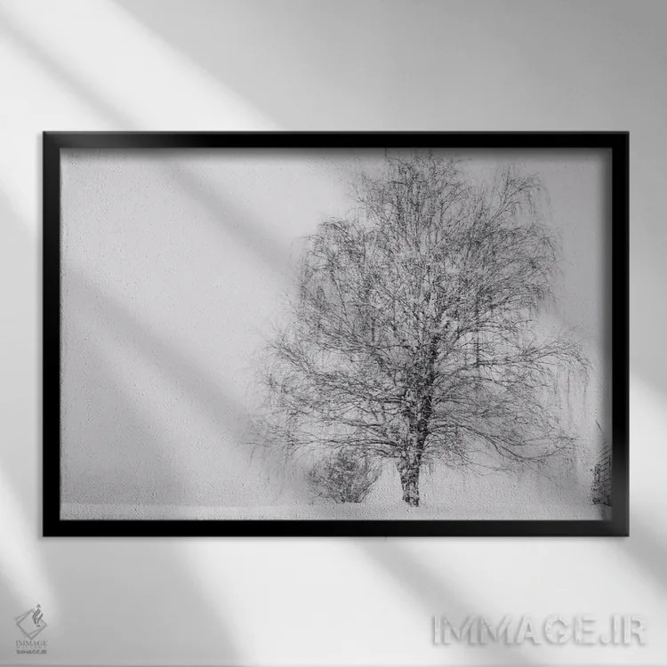 تابلو دوباره برف اثر چلسیا ویکتوریا - نمای قابدار مشکی
