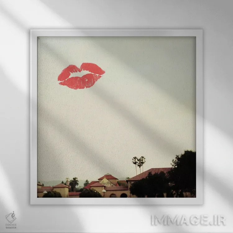 تابلو عشق کالیفرنیا اثر چلسیا ویکتوریا - نمای قابدار سفید