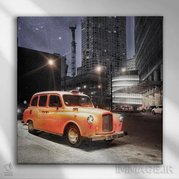 تابلو تاکسی لانگهام اثر کیتلین ورا - نمای روبهرو روی دیوار
