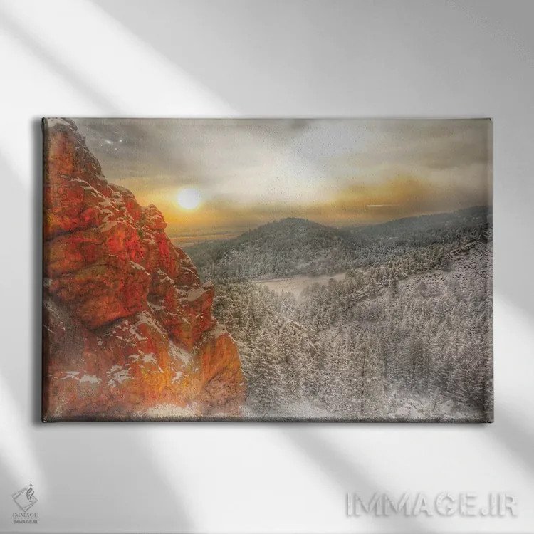 تابلو سنگ آتشی اثر کیتلین ورا - نمای روبهرو روی دیوار