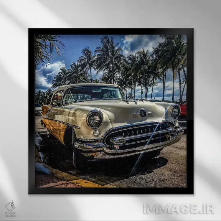 تابلو میامی (شهر آمریکا) اثر کیتلین ورا - نمای قابدار مشکی