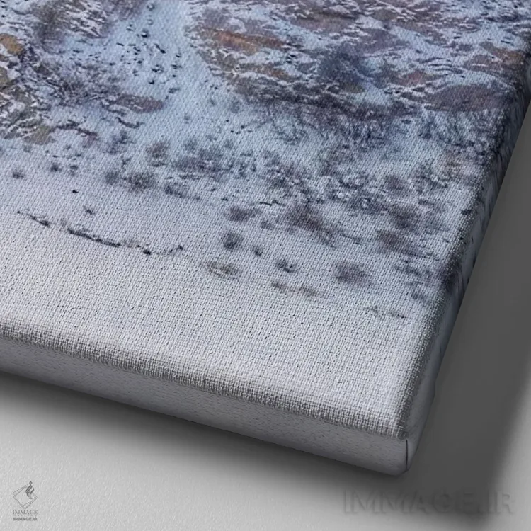 تابلو درهٔ کوهستانی اثر کیتلین ورا - نمای نزدیک بافت بوم