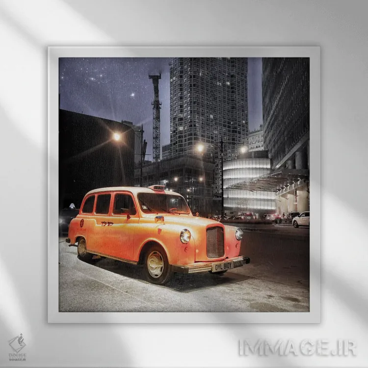 تابلو تاکسی لانگهام اثر کیتلین ورا - نمای قابدار سفید