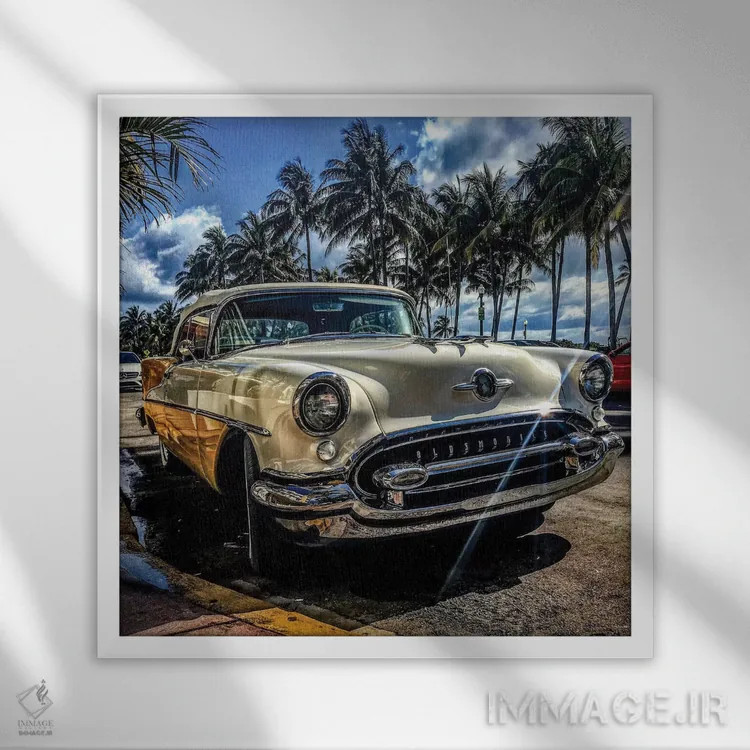 تابلو میامی (شهر آمریکا) اثر کیتلین ورا - نمای قابدار سفید