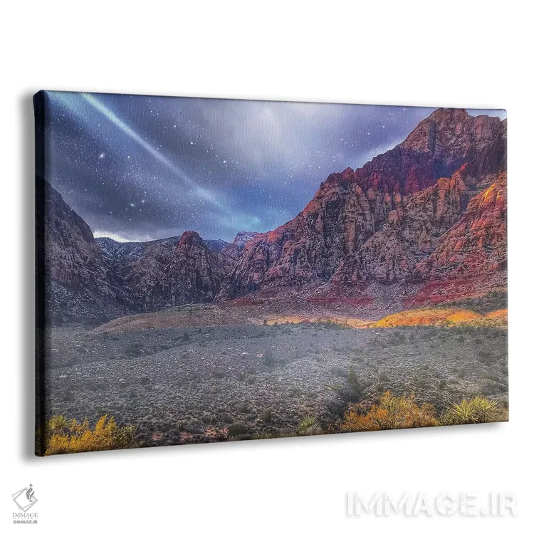 تابلو درهٔ صخرههای قرمز اثر کیتلین ورا - نمای پرسپکتیو محصول