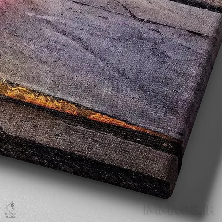 تابلو جایی در زمان اثر کیتلین ورا - نمای نزدیک بافت بوم