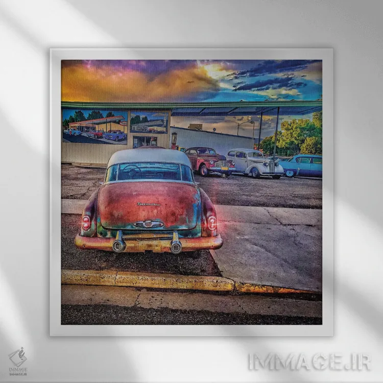 تابلو جایی در زمان اثر کیتلین ورا - نمای قابدار سفید