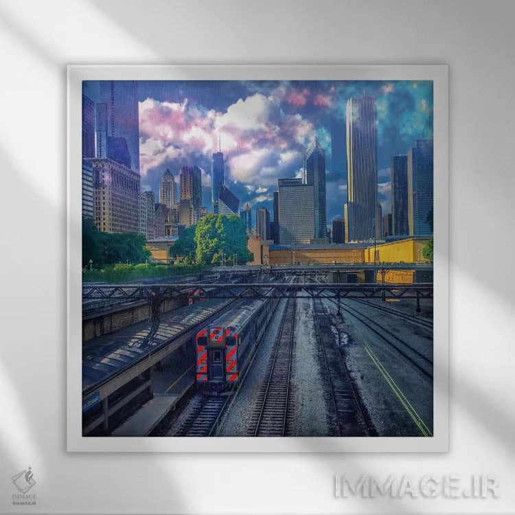 تابلو مسیر شمارهٔ ۳ اثر کیتلین ورا - نمای قابدار سفید