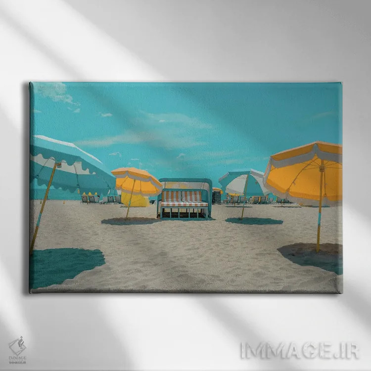 تابلو چترها ۲ اثر کارلوس وارگاس - نمای روبهرو روی دیوار