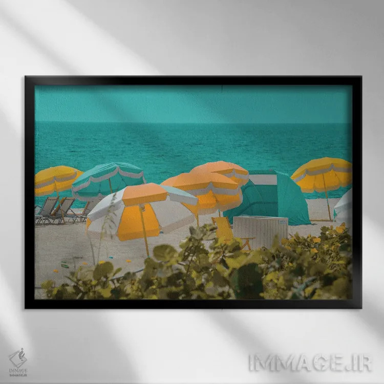 تابلو چترها ۱ اثر کارلوس وارگاس - نمای قابدار مشکی