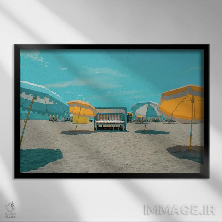 تابلو چترها ۲ اثر کارلوس وارگاس - نمای قابدار مشکی