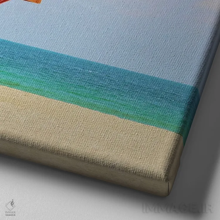 تابلو ایستگاه نجات غریق اثر کارلوس وارگاس - نمای نزدیک بافت بوم